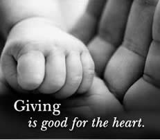 giving - good for the heart